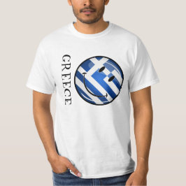 T-shirt Drapeau grec souriant