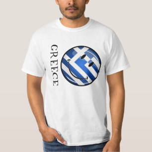 T-shirt Drapeau grec souriant