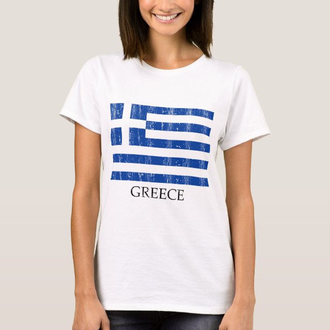 T-shirt Drapeau grec vintage (Devant)