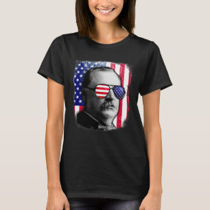 T-shirt Drapeau Grover Cleveland Us 4 juillet