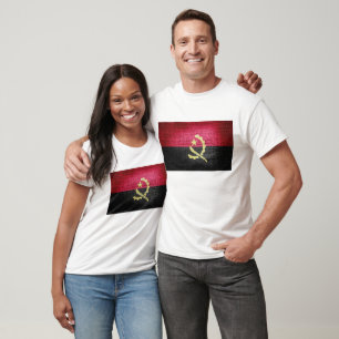 T-shirt Drapeau Grunge Angola