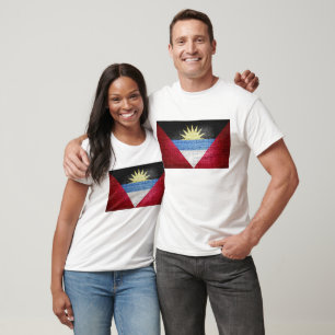 T-shirt Drapeau Grunge Antigua & Barbuda