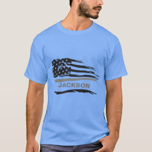 T-Shirt Drapeau Grunge Corrections