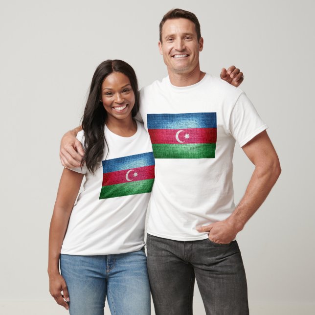 T-shirt Drapeau grunge d'Azerbaïdjan (Unisexe)