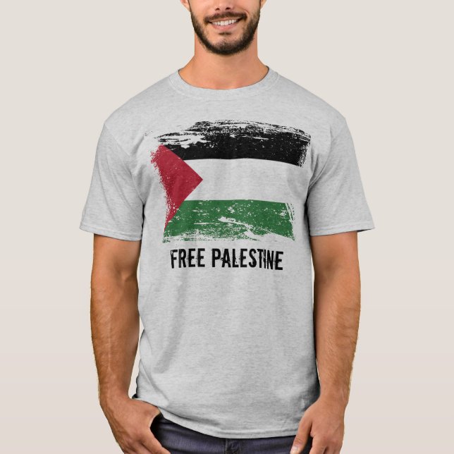T-shirt Drapeau grunge de la Palestine (Devant)
