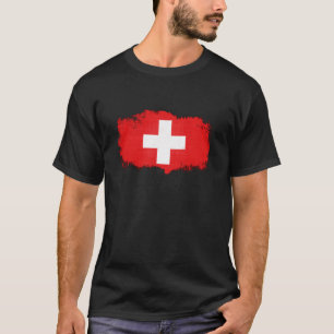 T-shirt Drapeau grunge de la Suisse