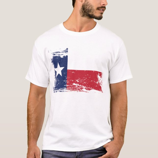 T-shirt Drapeau grunge du Texas (Devant)