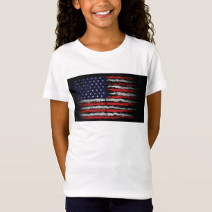 T-Shirt Drapeau Grunge U.S.A