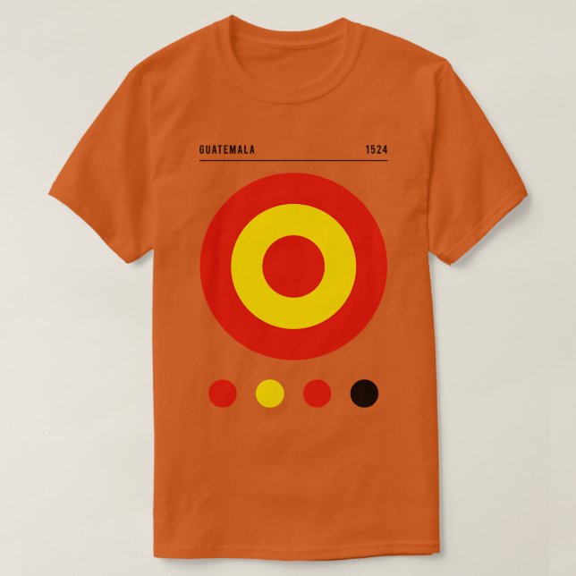 T-shirt Drapeau Guatemala inspiré par Bauhaus (Design devant)