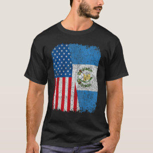 T-shirt Drapeau guatémaltèque américain moitié États-Unis 