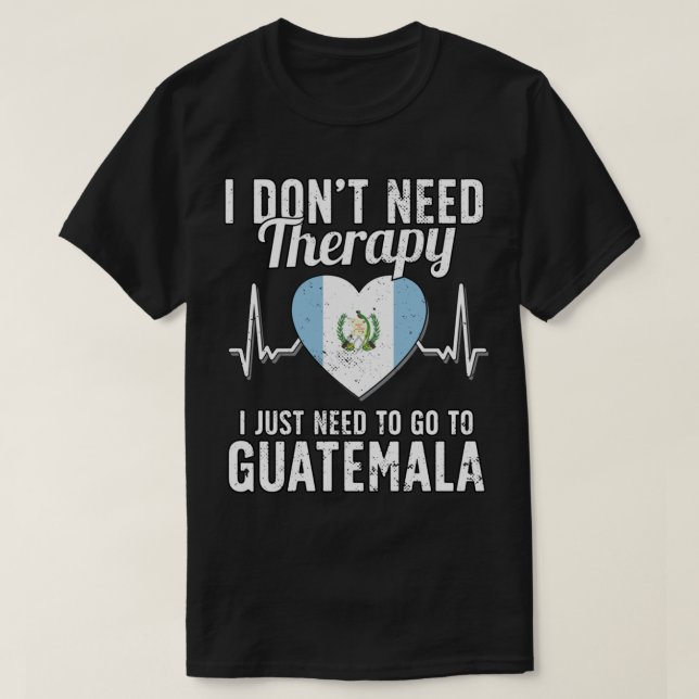 T-shirt Drapeau Guatémaltèque I Guatem Drapeau Guatémaltèq (Design devant)