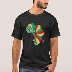 T-shirt Drapeau guinéen de Guinée Carte de l'Afrique Hérit