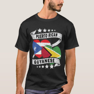 T-shirt Drapeau Guyanais Et Portoricain