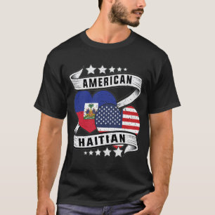 T-shirt Drapeau haïtien américain