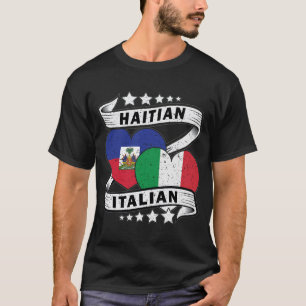 T-shirt Drapeau Haïtien Et Italien