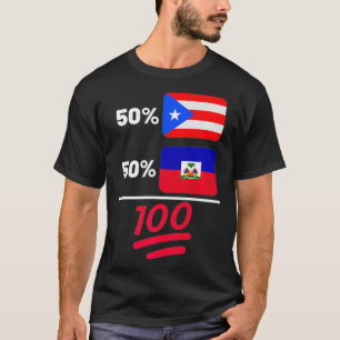 T-shirt Drapeau Haïtien Et Portoricain Héritage Premium