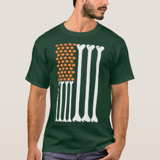 T-shirt Drapeau Halloween USA Amérique Jack-o'-lantern Cit