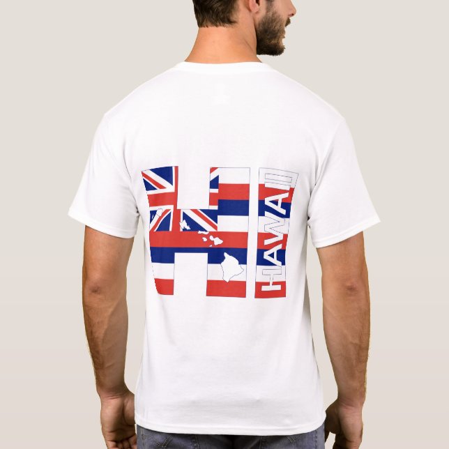 T-shirt Drapeau hawaïen des îles HI Hawaii (Dos)