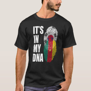 T-shirt Drapeau Héritage De L'ADN Mélangé Camerounais Et S