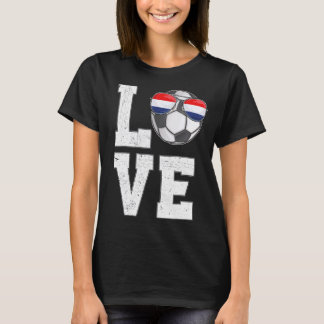 T-shirt Drapeau hollandais Pays-Bas Soccer Love