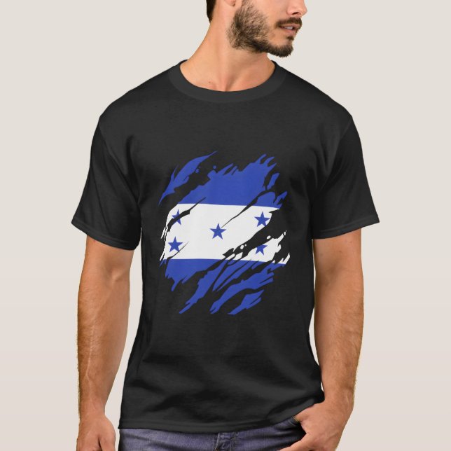 T-shirt Drapeau hondurien (Devant)