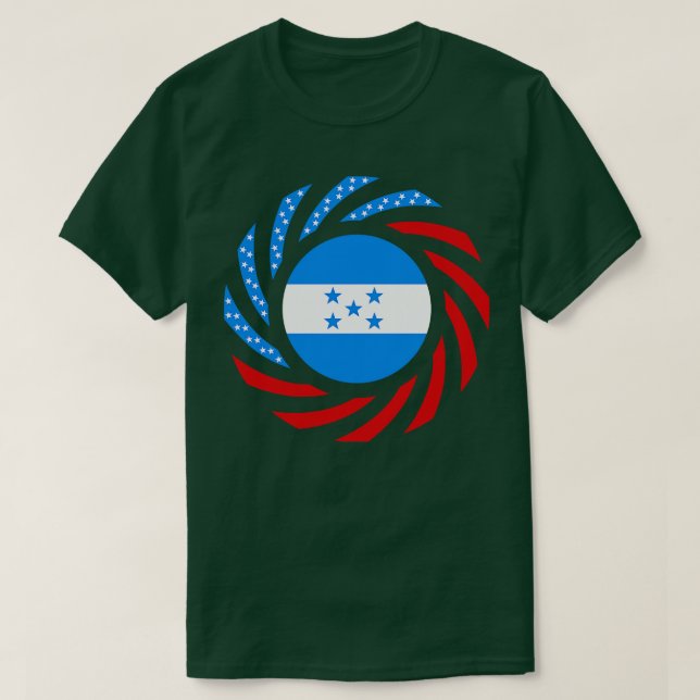 T-shirt Drapeau hondurien-américain de patriote (Design devant)