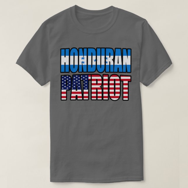T-shirt Drapeau hondurien de la fierté patriotique américa (Design devant)