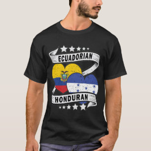 T-shirt Drapeau hondurien Et Équatorien