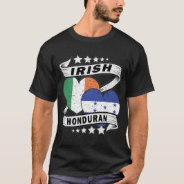 T-shirt Drapeau hondurien Et Irlandais