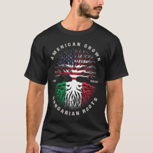 T-shirt Drapeau Hongrie : racines hongroises grandissantes