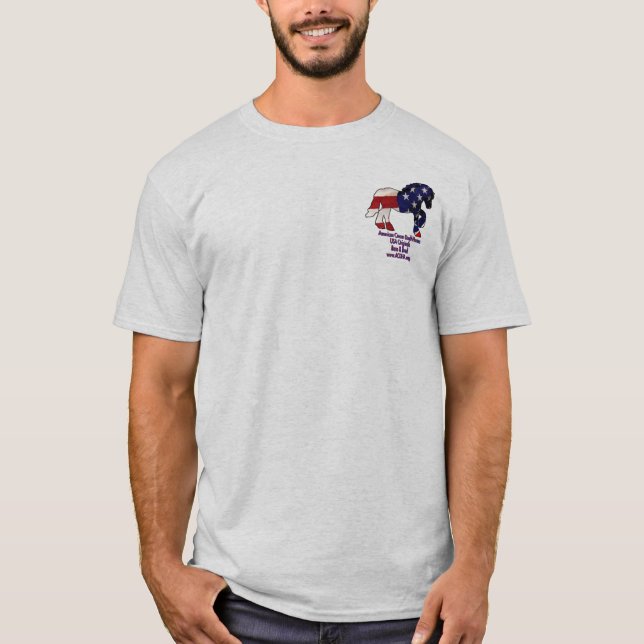 T-shirt Drapeau horse1, logo bleu (Devant)