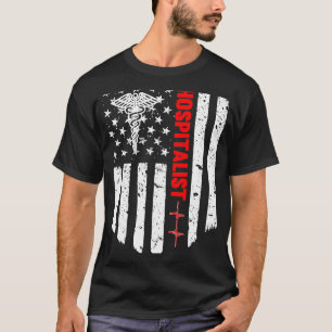 T-shirt Drapeau Hospitaliste Américain Patriotic Medicine 