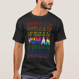 T-shirt Drapeau humain Lgbt Gay pride Mois Transgenre 1