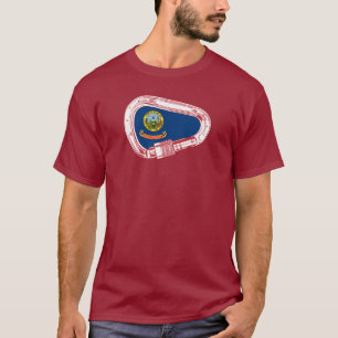 T-shirt Drapeau Idaho Escalade carabiner
