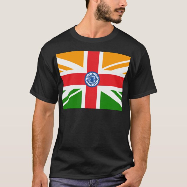 T-shirt Drapeau indien anglo (Devant)