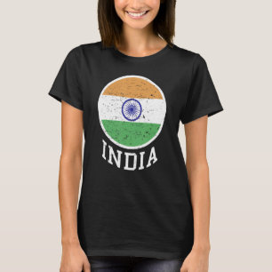 T-shirt Drapeau Indien Tricolor Avec Ashoka Chakra Desi In