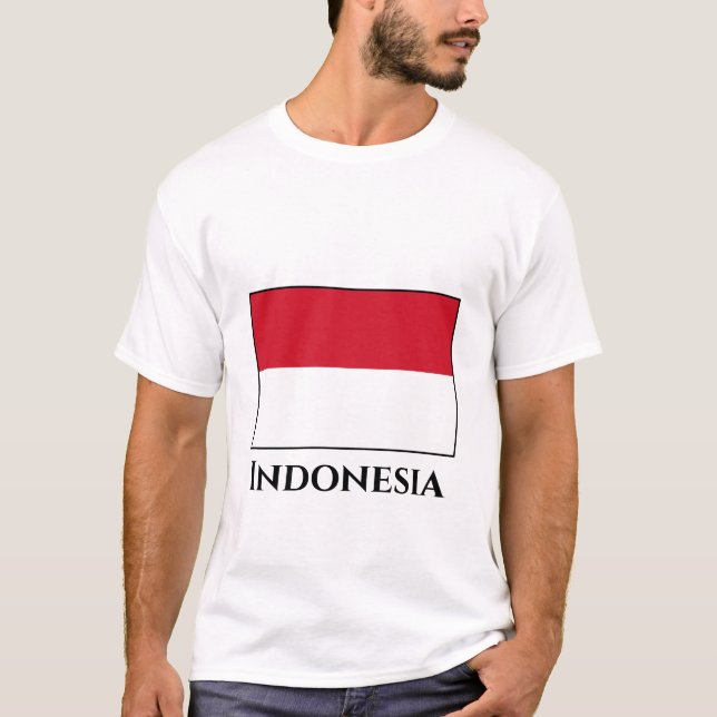 T-shirt Drapeau indonésien (Devant)