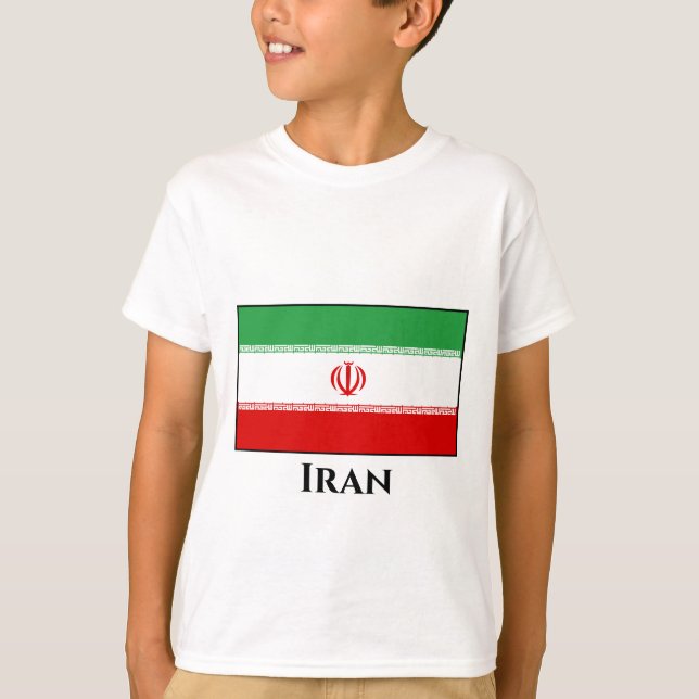 T-shirt Drapeau Iran (Iran) (Devant)