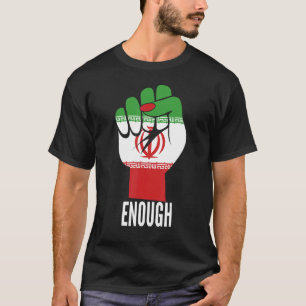 T-shirt Drapeau iranien ASSEZ de femmes avec le premier so