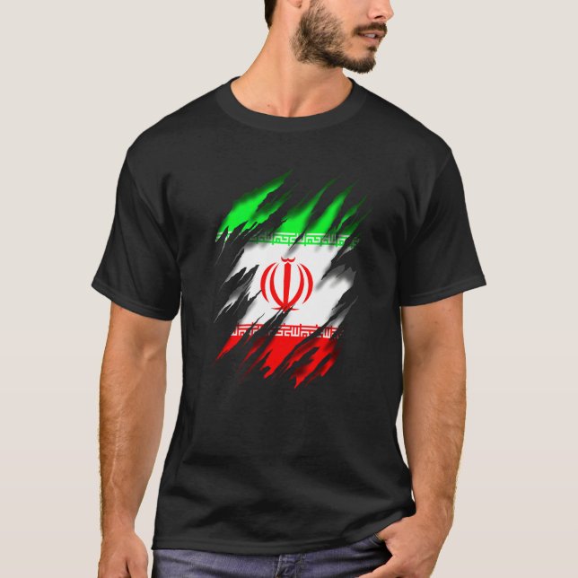 T-shirt Drapeau iranien Iran Perse (Devant)