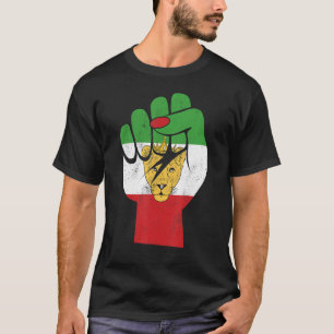T-shirt Drapeau iranien, symbole du lion iranien, lionne i
