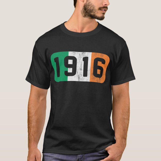 T-shirt Drapeau irlandais 1916 Révolution de Pâques  (Devant)