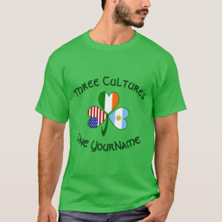 T-shirt Drapeau irlandais américain argentin Trèfle Person
