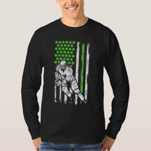 T-shirt Drapeau irlandais américain Lucky Hockey St. Patri