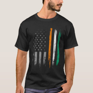 T-shirt Drapeau Irlandais Américain St Patrick'S Day