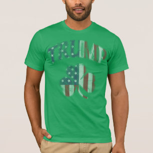 T-shirt Drapeau irlandais américain Trump Shamrock 2016