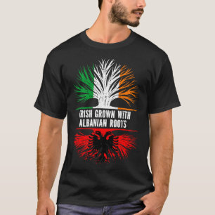 T-shirt Drapeau Irlandais Avec Racines Albanaises Irlande