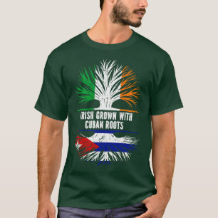 T-shirt Drapeau Irlandais Avec Racines Cubaines Irlande