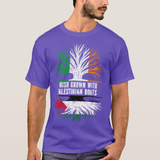 T-shirt Drapeau Irlandais Avec Racines Palestiniennes Irla