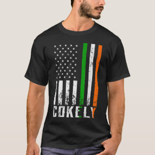 T-shirt Drapeau irlandais COKELY Family American Flag Irla